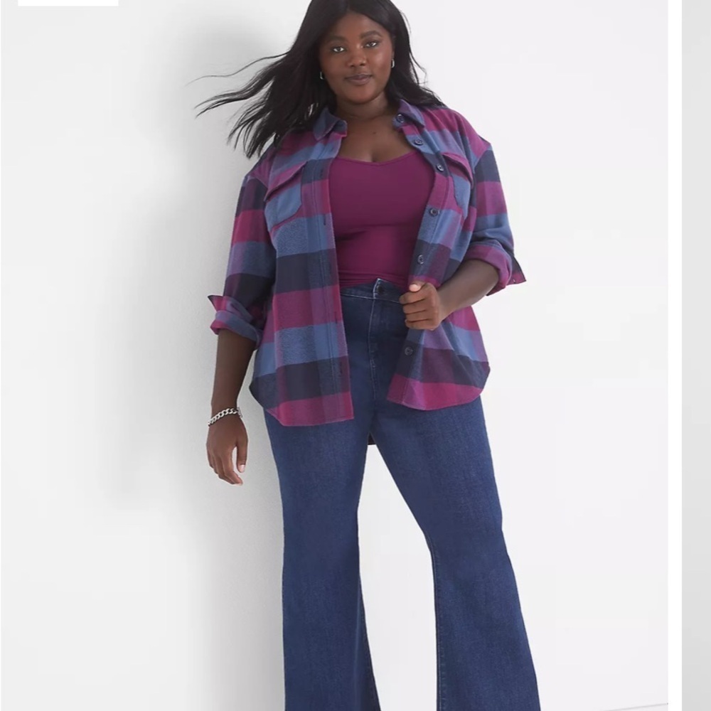 Lane Bryant Dark Purple Fitted Cami - Picture 2 of 7